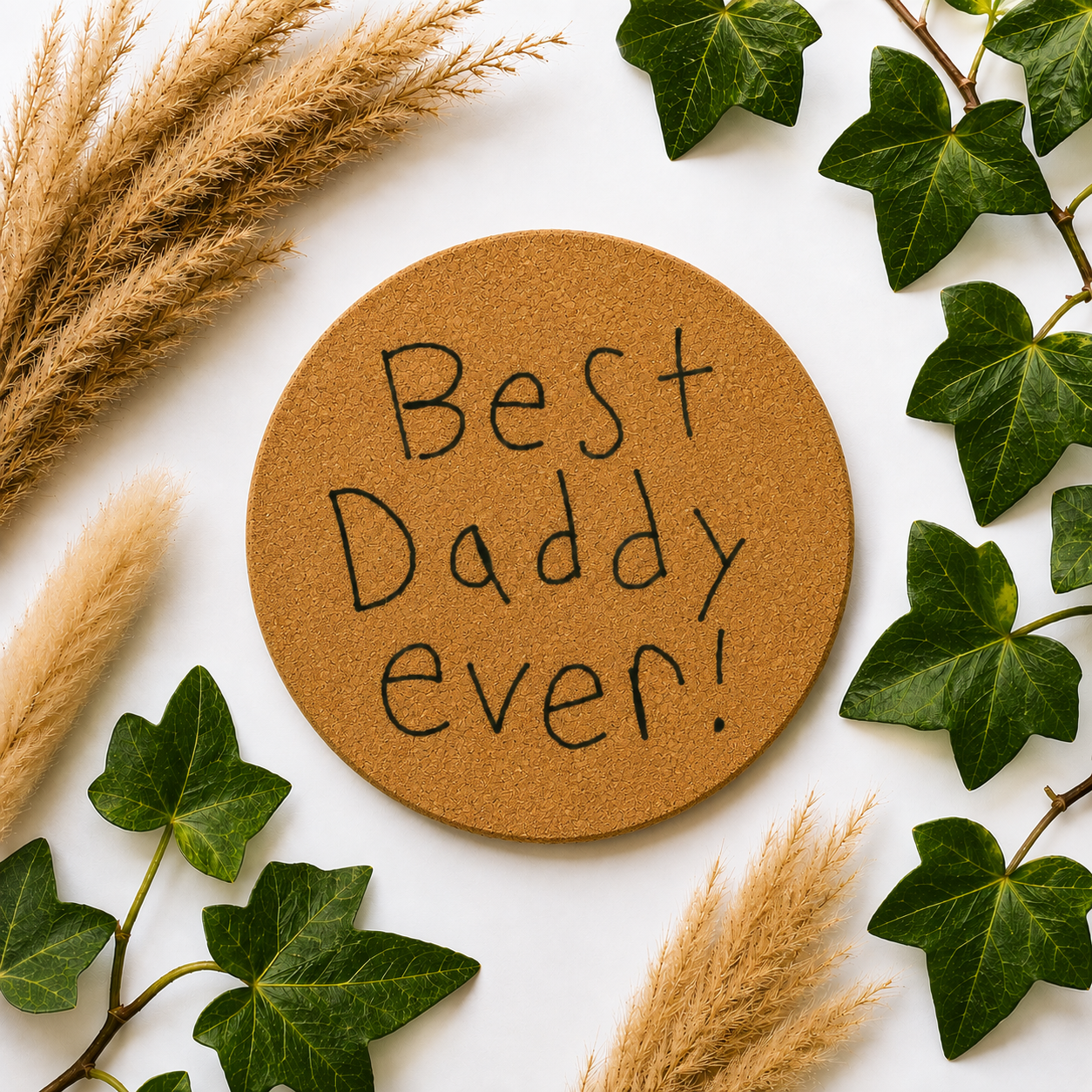 Personalised Child's Drawing Cork Coaster