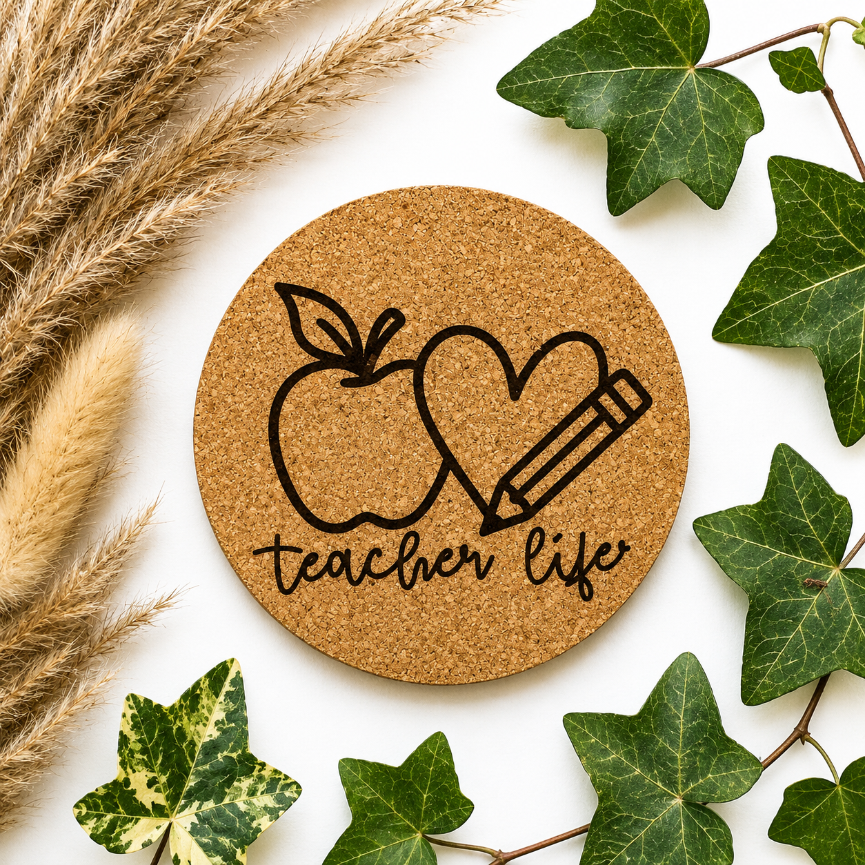 Teacher Gift | Cork Coaster