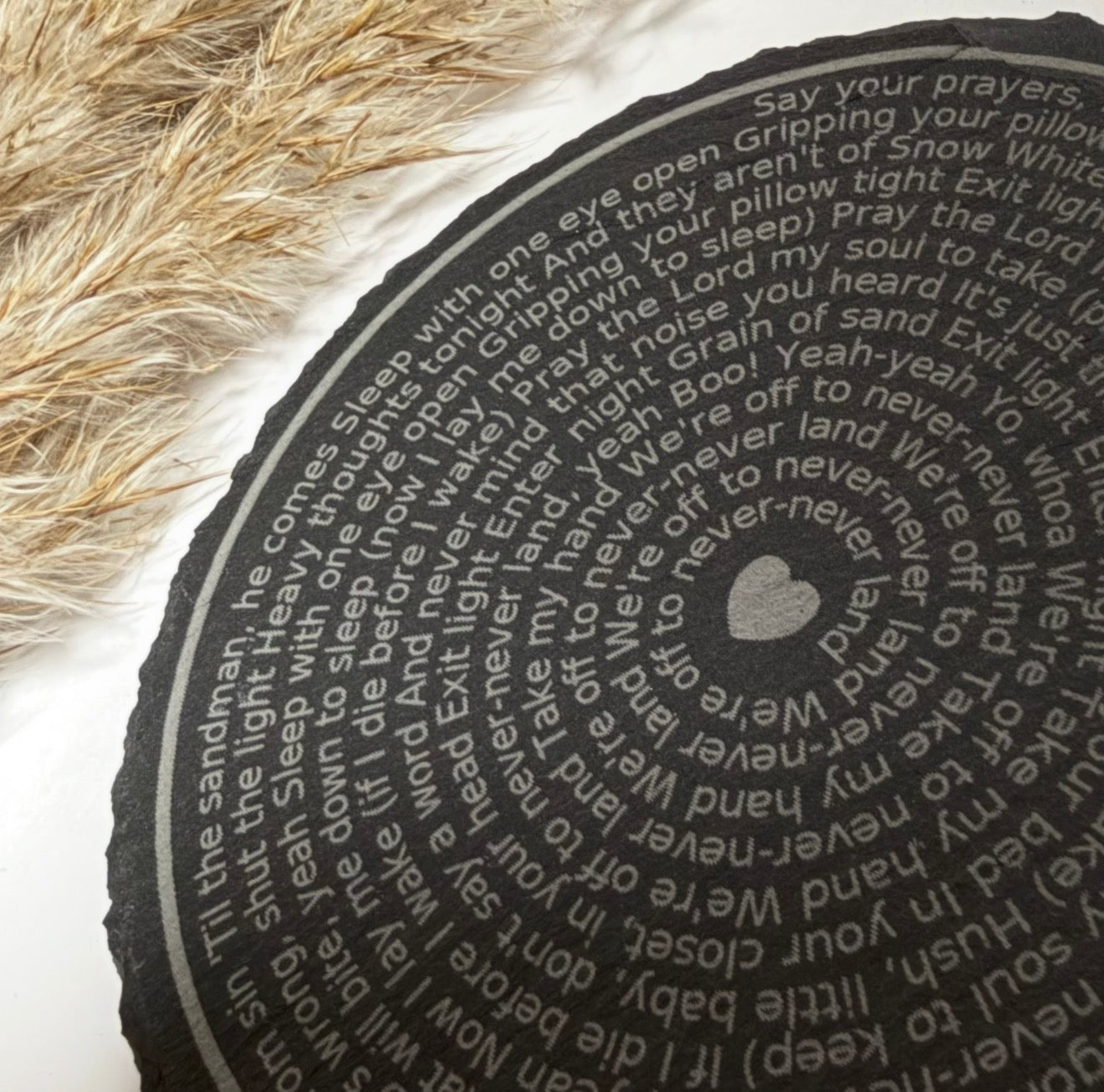 Personalised Song Lyrics Slate Coaster