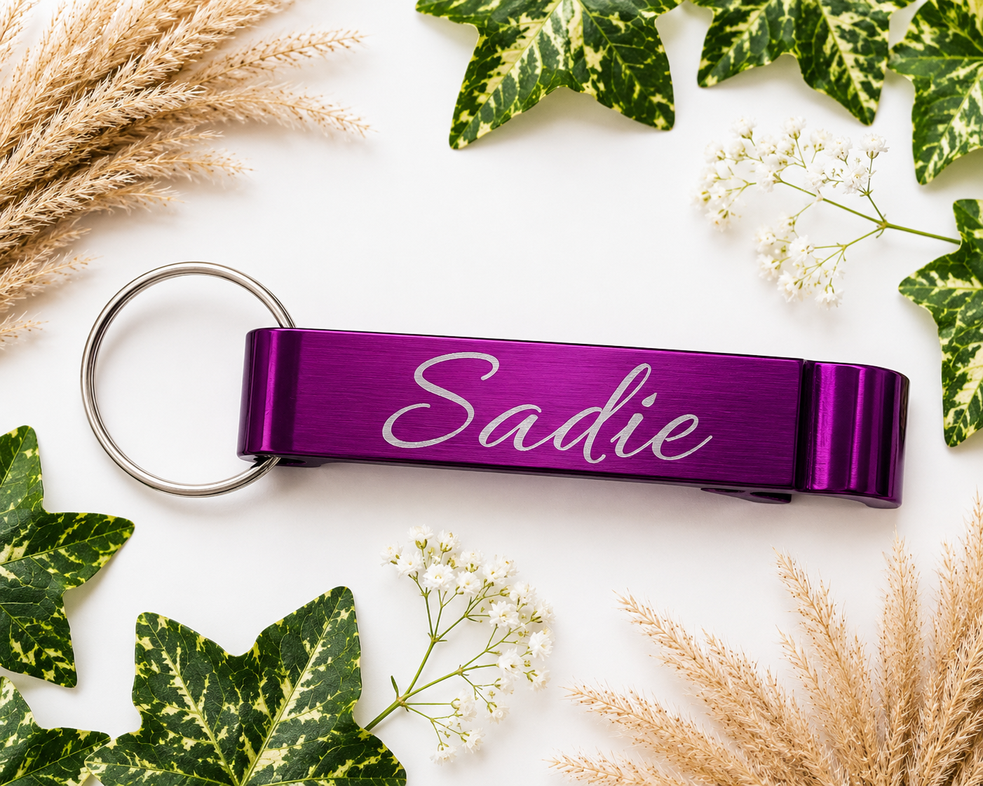 Personalised Aluminium Bottle Opener Keyring