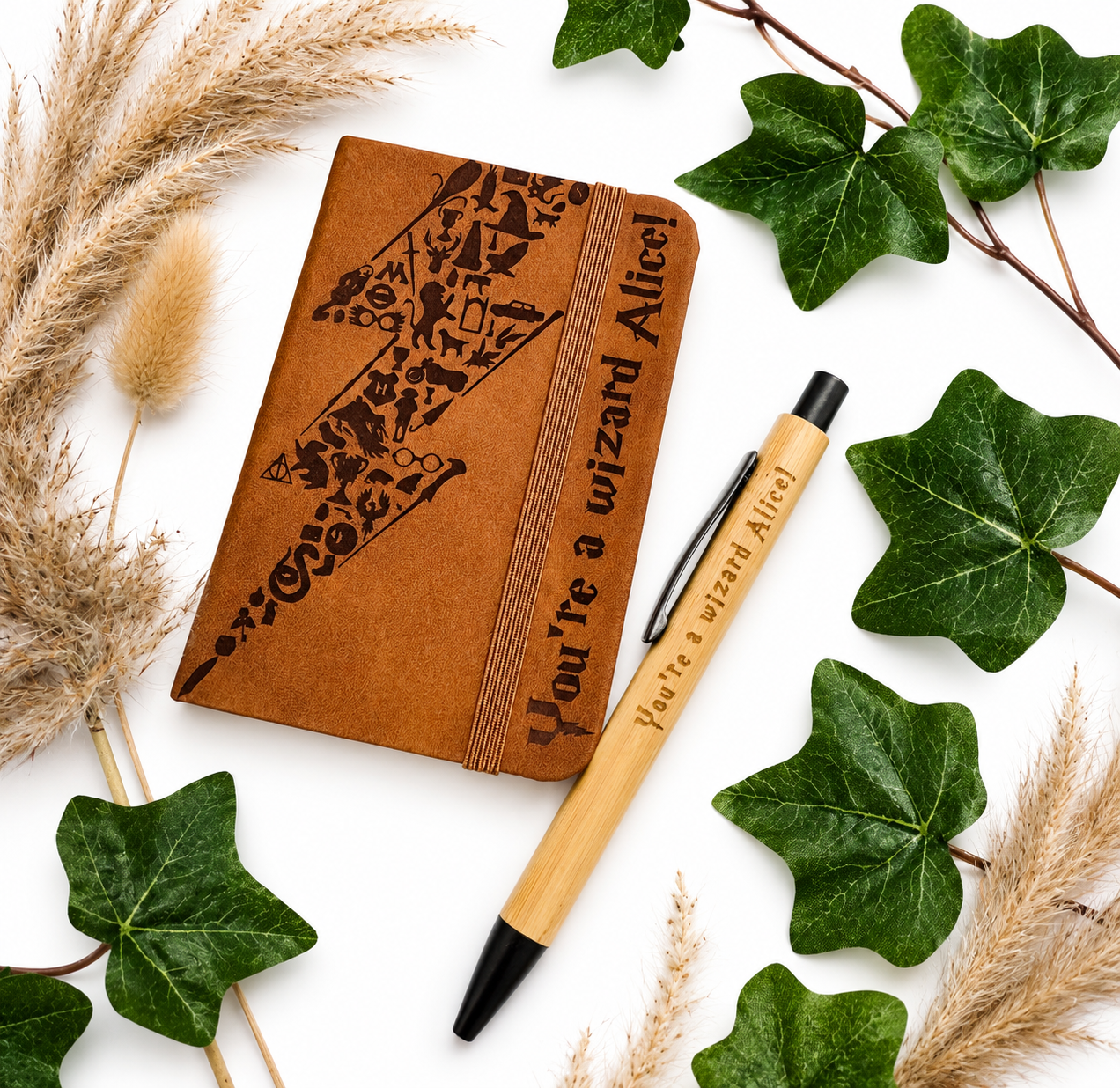 Personalised Harry Potter Inspired Pocket Notebook | Faux Leather