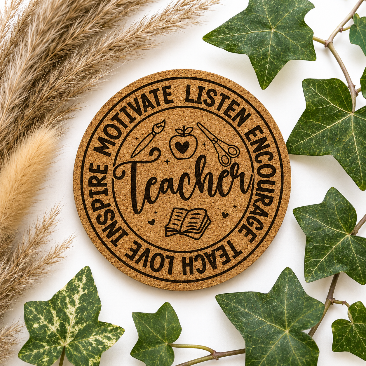 Teacher Gift | Cork Coaster