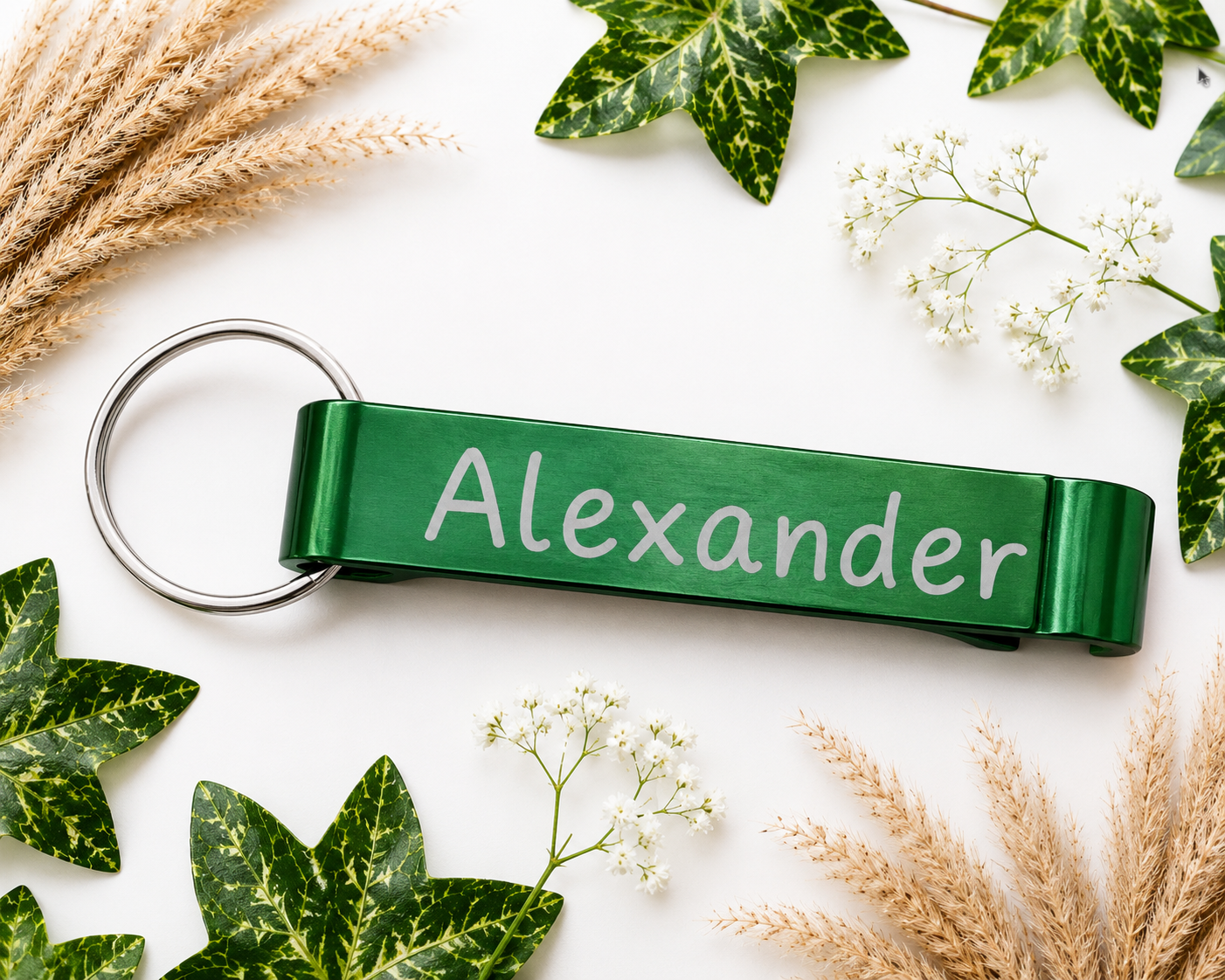 Personalised Aluminium Bottle Opener Keyring