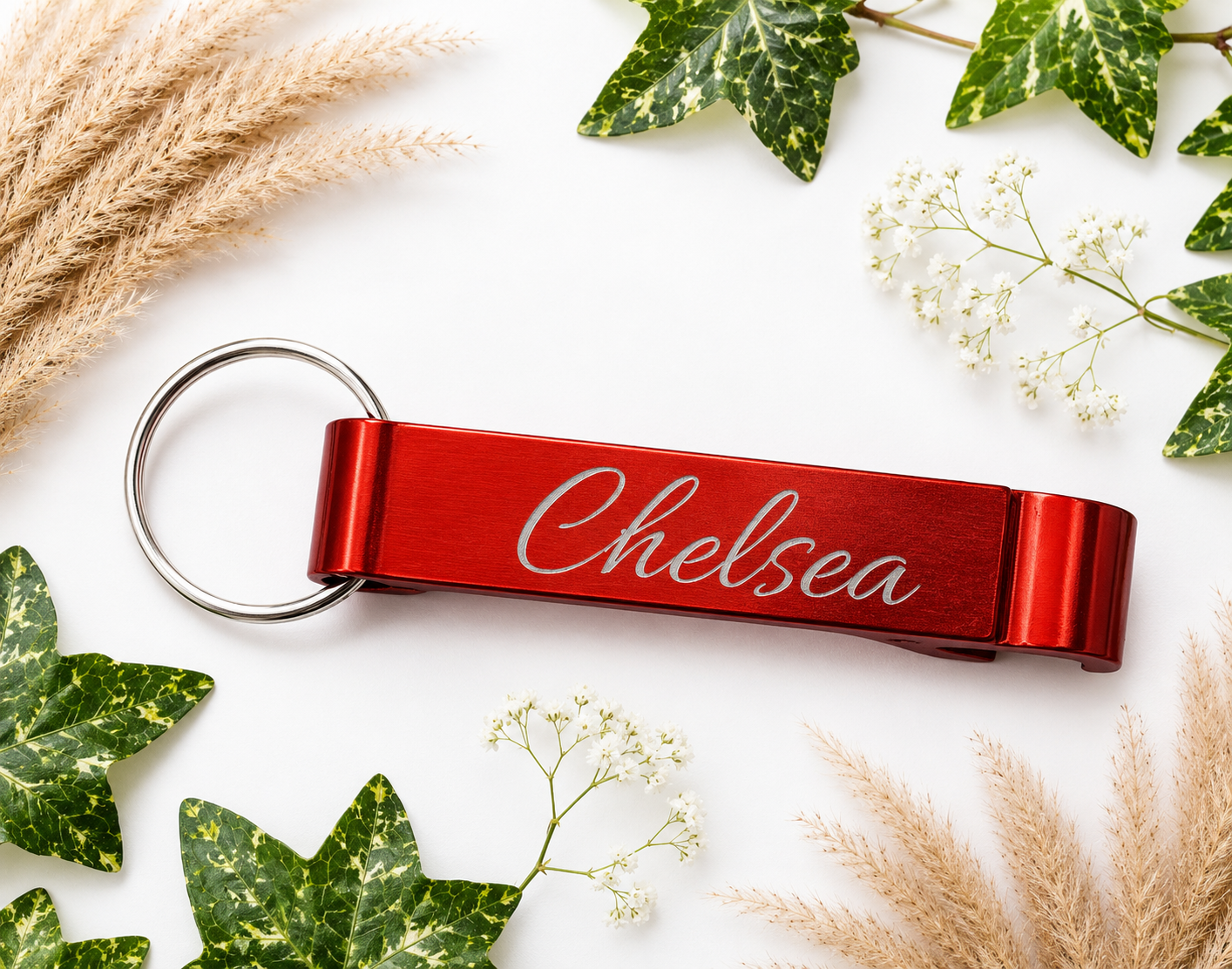 Personalised Aluminium Bottle Opener Keyring