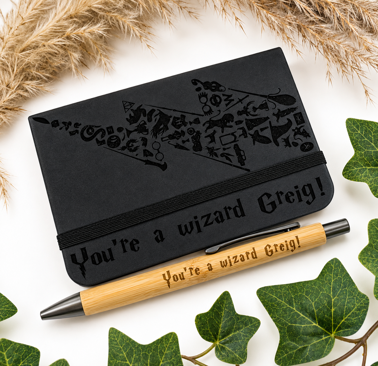 Personalised Harry Potter Inspired Pocket Notebook | Faux Leather