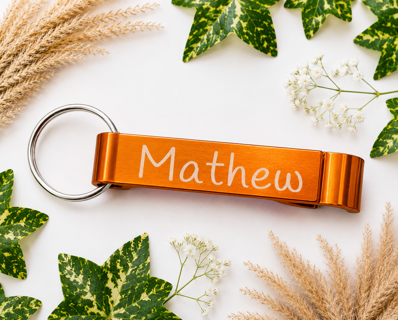 Personalised Aluminium Bottle Opener Keyring