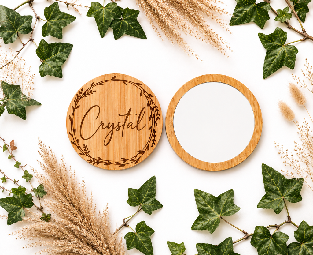 Personalised Bamboo Pocket Mirror