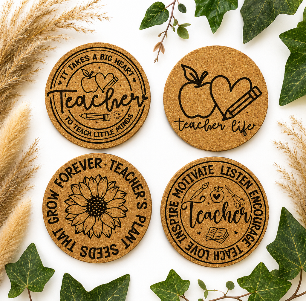 Teacher Gift | Cork Coaster