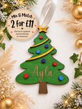 Personalised Hand Painted 3D Christmas Tree Bauble | A Special Christmas Keepsake for Kids 🎄