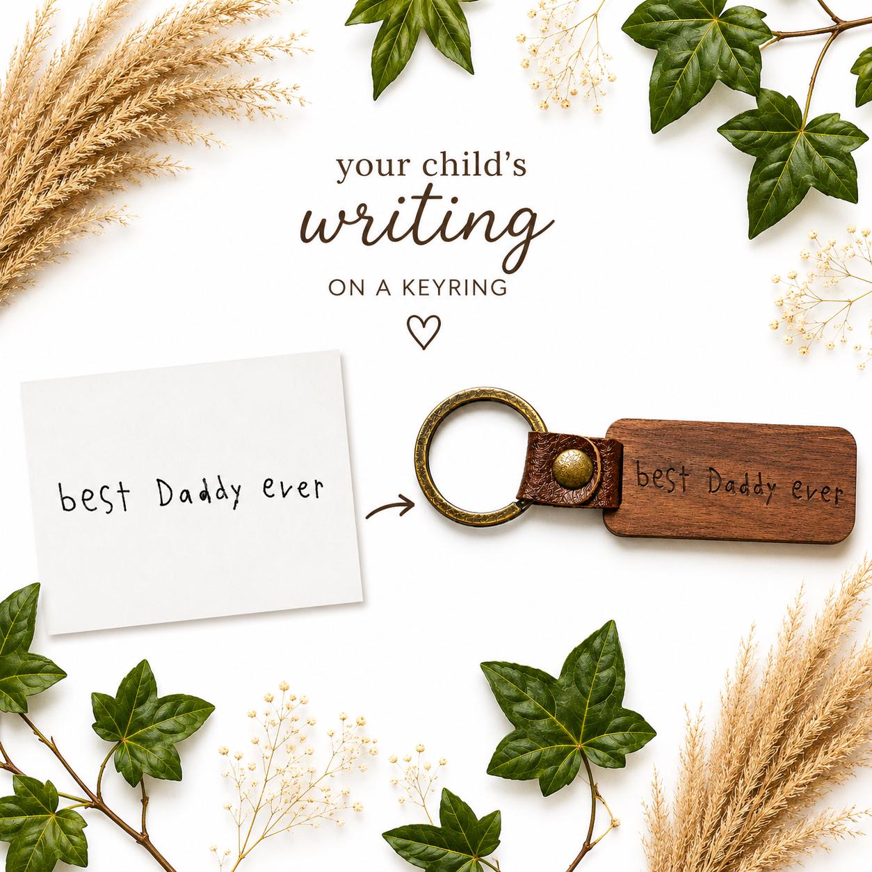 Personalised Child's Handwriting Keyring