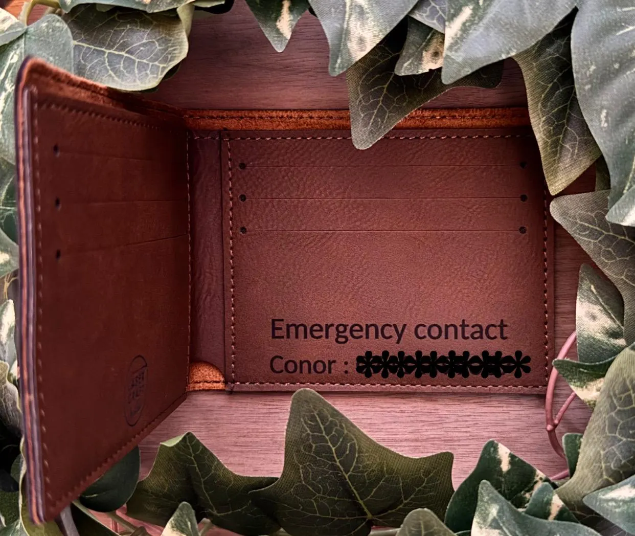 Personalised PU Leather Wallet