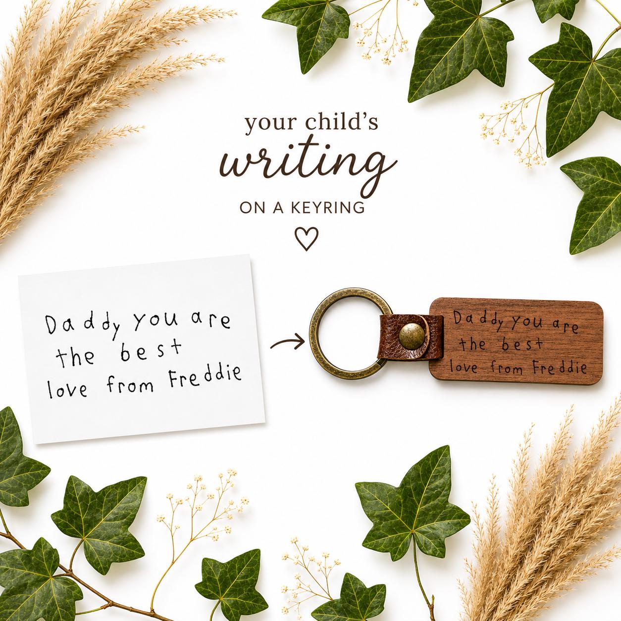 Personalised Child's Handwriting Keyring